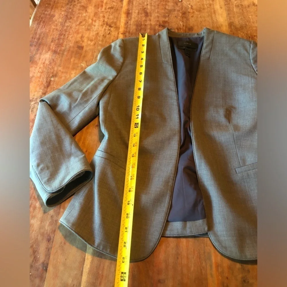 J. Crew Bi-Stretch Blazer in Gray Wool